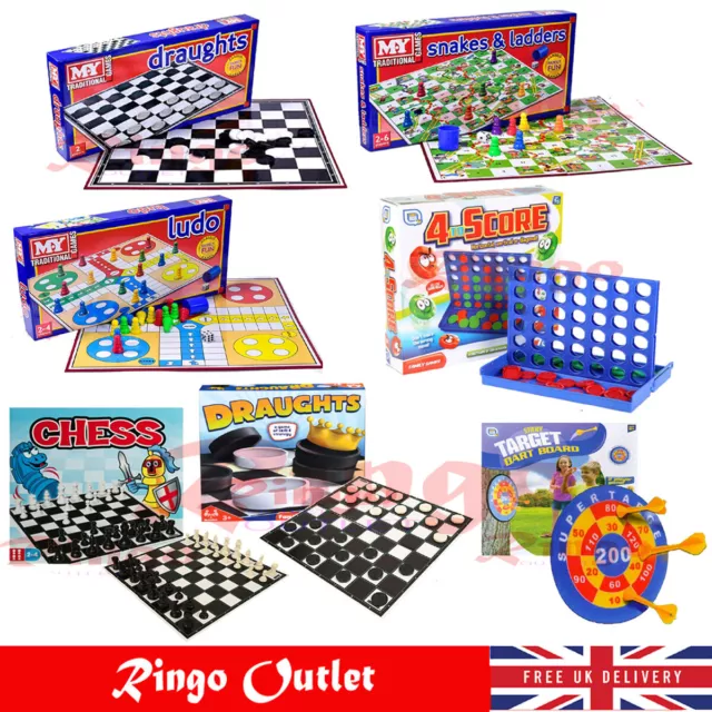 Classic Traditional Family Board Games Kids Children Indoor Gift Toys Chess Ludo