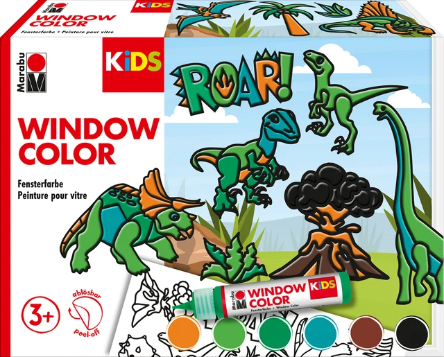 Marabu KiDS Window Color Set "Dinosaurier"