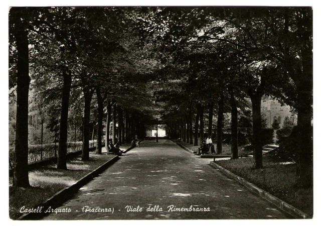 Cartolina - Repubblica - 1954 - Castell'Arquato (Piacenza) - Viale - FG - VG