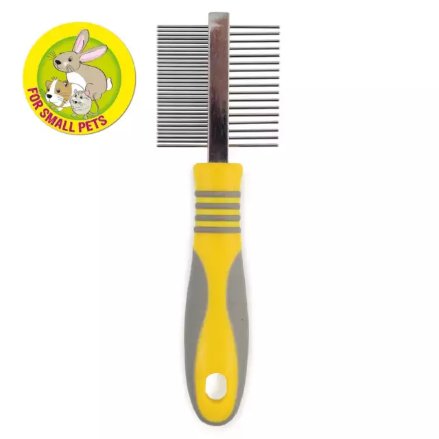 ANCOL ERGO ANIMAL COMB : Double Side Yellow Grooming Coat Care bp Hair Pet Comb 2