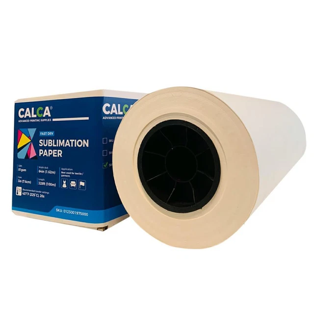 CALCA 81gsm 64in x 328ft Dye Sublimation Paper Sublimation Heat Transfer Paper