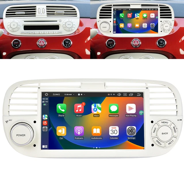 NVGOTEV Android Autoradio Für FIAT 500 2007-2015, 7-Zoll Radio 2 32GB