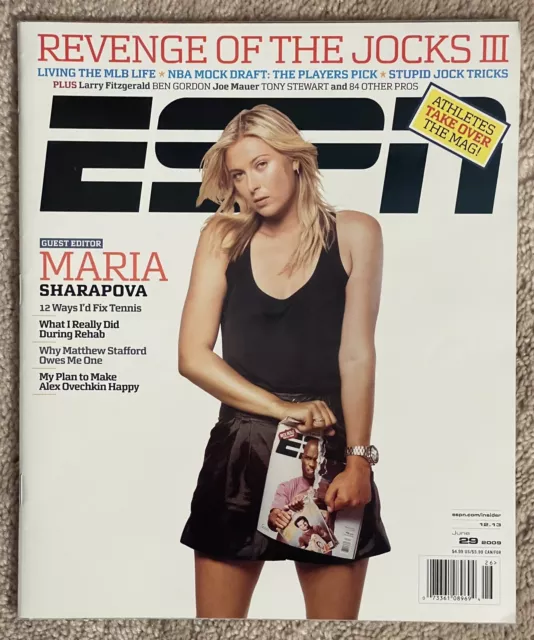 Espn Magazine June 2009 Maria Sharapova Wimbledon Tennis Champion-No Label