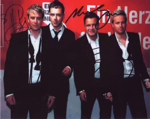 Westlife Autograph Signed Pp Photo Poster