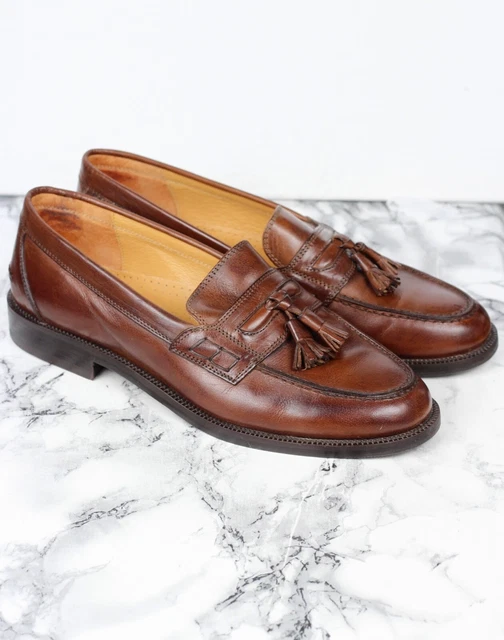 Russell & Bromley Hommes Fauve Marron Cuir Koukou Mocassins, Taille Ue 42 /UK 8