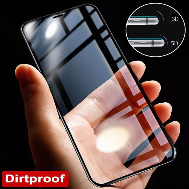 Tempered Glass Full Screen Protector Cover For iPhone 15 14 13 12 11 Pro Max XS