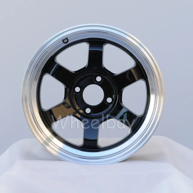 On Sale 4 Pcs Rota Wheel Grid V 15X7 4X100 +20  Royal Black  Last Set