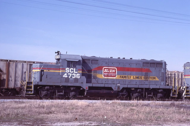 Orig Slide SCL Seaboard Coast Line GP16 #4736 - Birmingham AL 1982 Family Lines