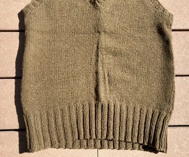 WW2 US ARMY Military OD Wool Dress Uniform Sweater Vest Excellent £156.