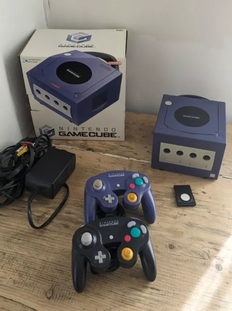 Console Nintendo Gamecube Violette Boite FONCTIONNE Retro Game 2 Manette Rare