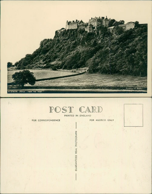 Stirling Castle From West Real Photo RP