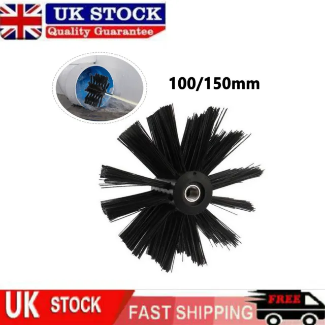 1 Pack 100mm/150mm Dryer Vent Cleaning Brush Chimney Lint Remover Bristle Head