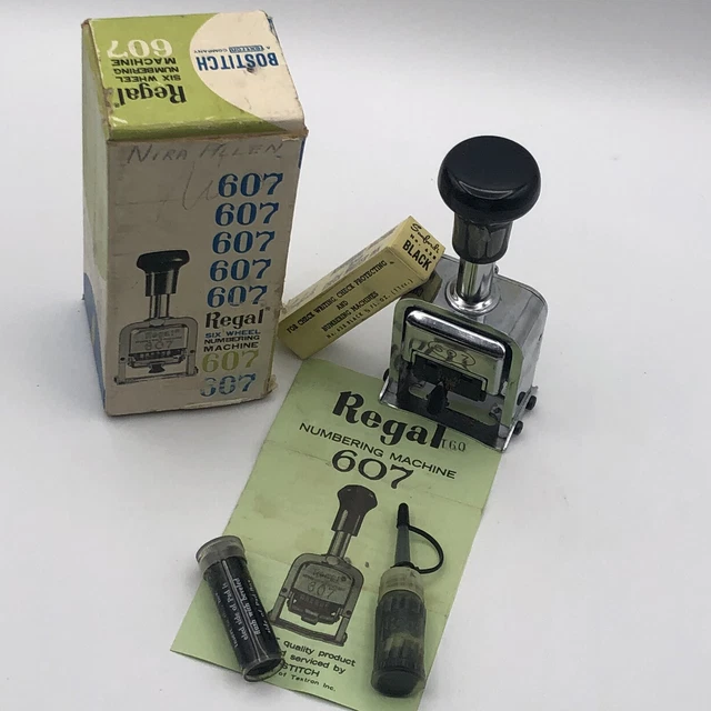 Bostitch Model 607 Numbering Machine Vintage