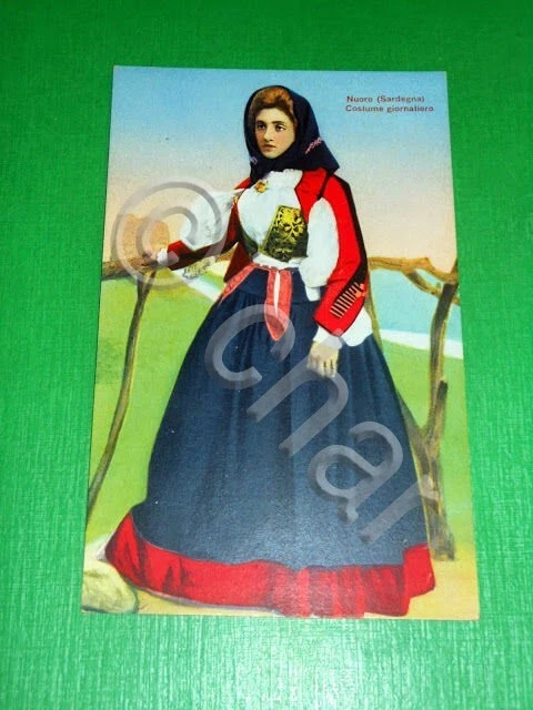 CARTOLINA NUORO Sardegna Costume giornaliero 1920 EUR