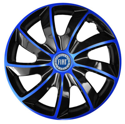 4x14" Wheel trims fit Fiat Punto Panda Doblo 500 14 inches blue-black