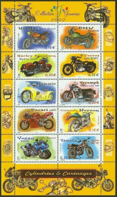 2002 France Bloc N°51 Motorcycles 2002, France Motorcycles Sheet Sc 2913 MNH