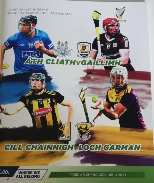 Dublin v Galway, Kilkenny v Wexford 2021 Leinster GAA hurling semi programme