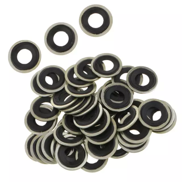 LOT OF 50 METAL OIL DRAIN PLUG WASHERS GASKETS For Ford 14MM 3