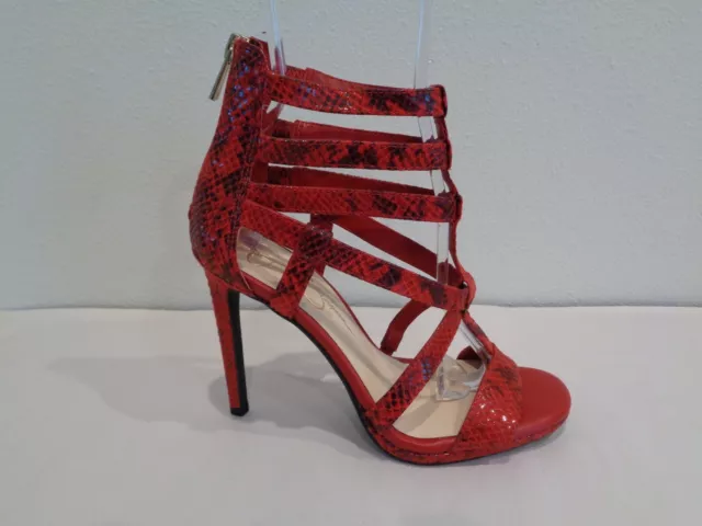 Jessica Simpson Size 6.5 M MARTHENA Red Animal Print Sandals New Womens Shoes 2