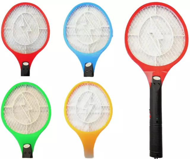 AA Battery Bug Zapper Mosquito Insect Electric Fly Swatter Racket Bat Giant Size