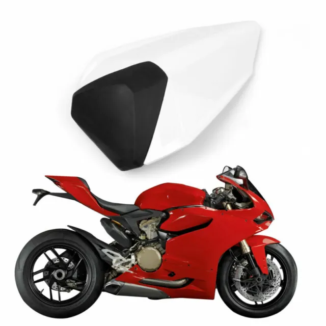 Soziusabdeckung Sitzbezug Seat Cowl für Ducati 899 1199 Panigal 2012-2015 White