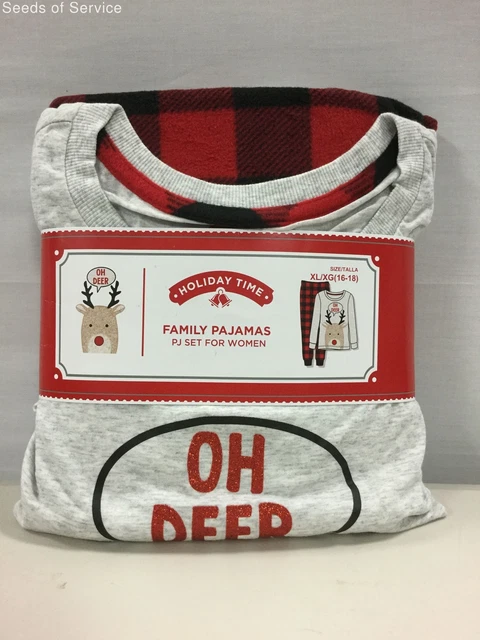 Holiday time family sales pajamas oh deer