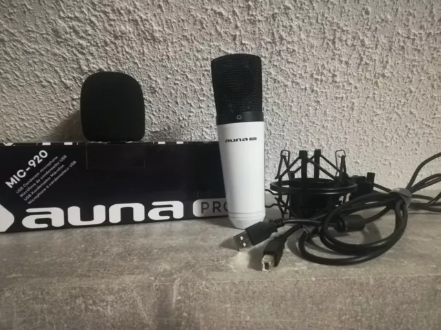 Auna MIC-920 USB Kondensator Mikrofon + Spinne und Windschutz