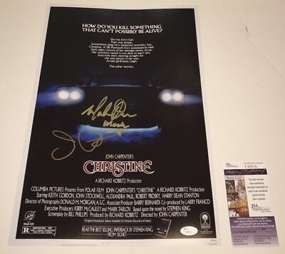 John Carpenter CHRISTINE Cast X2 Signed 12x18 Photo IN PERSON Autograph JSA COA