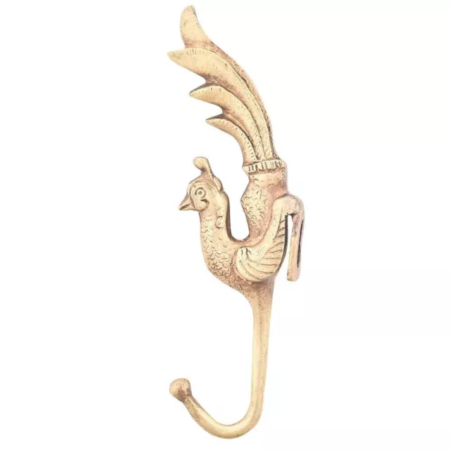 4 Pcs Golden Antique Coat Rack Brass Wall Hooks Peacock Hat Rack Towel Hooks