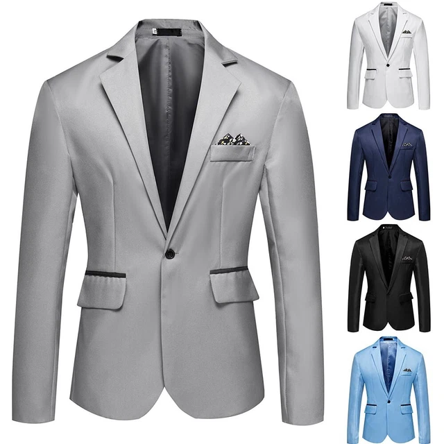 Costume classique pour hommes manteau coupe mince veste de bureau fête de maria