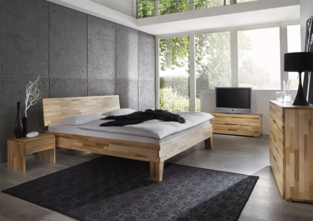 Massivholzbett Schlafzimmerbett  - Sierra - Bett Kernbuche 200x200 cm