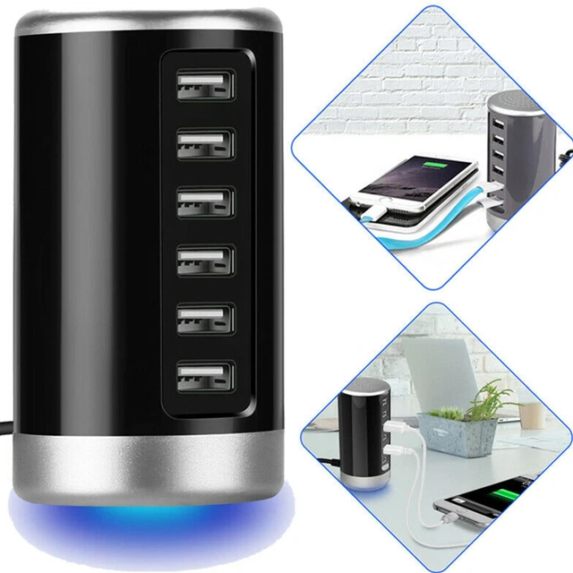 Identification du chargeur de bureau de la station de charge à6 ports de la tour