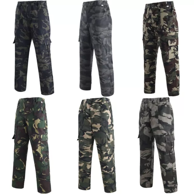 Mens Military Combat Trousers Camouflage Cargo Camo Army Casual Work Pants