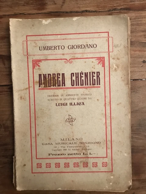 Andrea Chenier, Umberto Giordano, Sonzogno