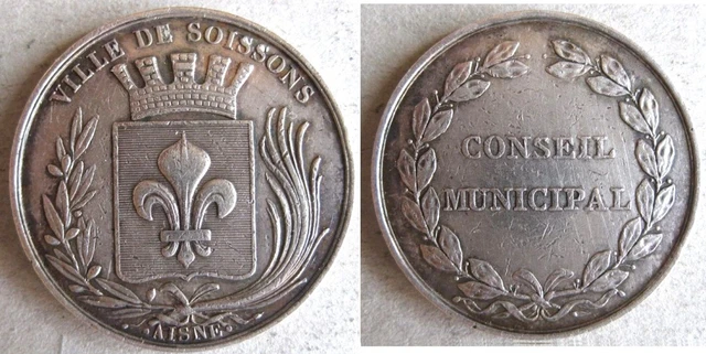 France Médaille Conseil Municipal de a Ville de la Rochelle 1836 Caqué