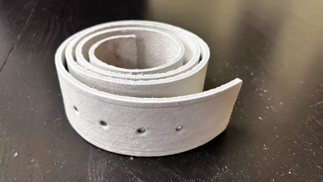 2" White "Buff" U.S./C.S. & USMC Leather Waist Belt - Civil War Reenacting - 43"