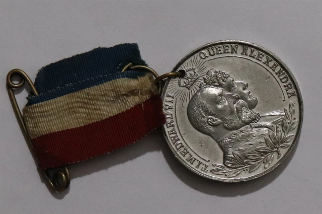 🧭 🇬🇧UK GB EDWARD VII SUPER CORONATION 39mm MEDAL 1902