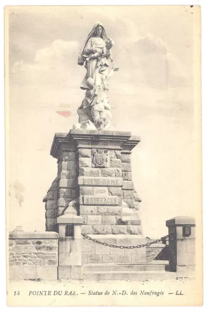 CPA 29 - LA POINTE DU RAZ (Finistère) - 14. Statue de N.-D. des Naufragés - LL