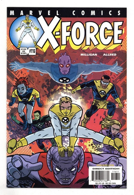 X-Force #116B Allred No Code Variant NM 9.4 2001