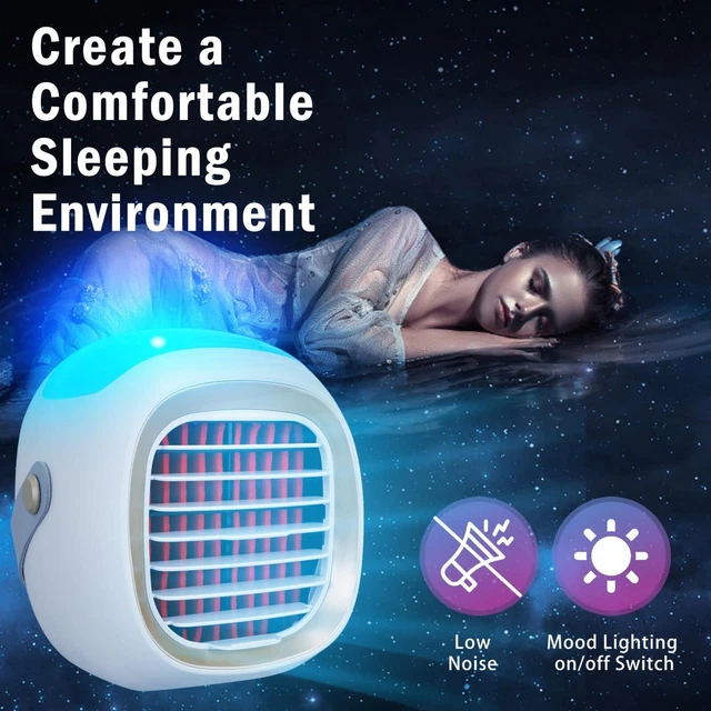 Portable Air Conditioner, Personal Evaporative Cooler & Humidifier, Table Fan
