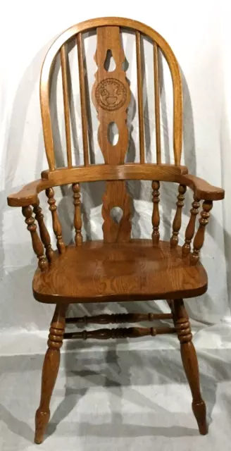 Vintage H.W Hull & Sons Oak Wood Windsor Armchair - Rare!!