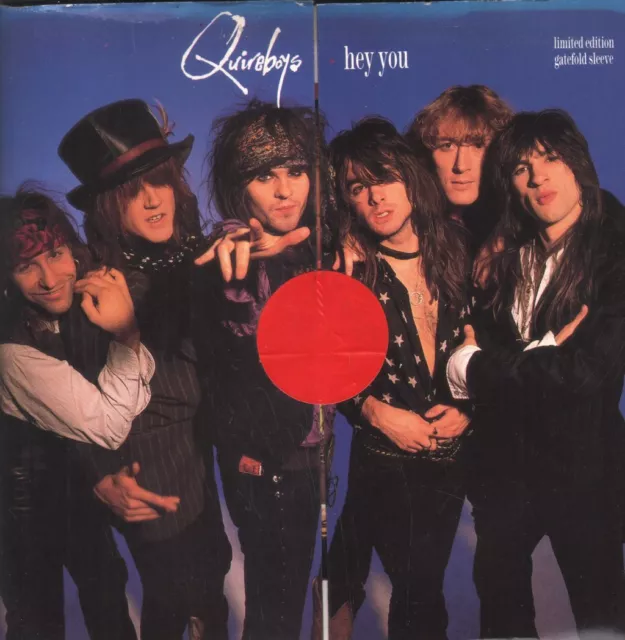 Quireboys Hey You 7" vinyl UK Parlophone 1989 limited edition gatefold sleeve