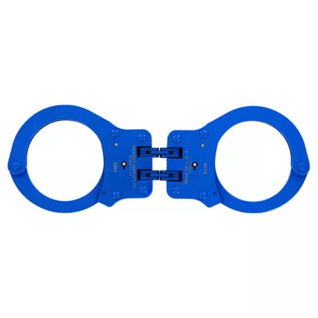 Peerless Model 850C Hinge-Linked Colored Handcuffs & Keys 850N Cuffs, Blue