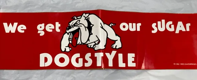VINTAGE ORIGINAL GEORGIA BULLDOGS 1981 Sugar Bowl Bumper Sticker UGA “Dogstyle”