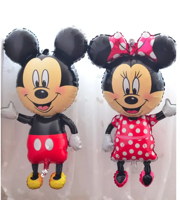 Disney Minnie ROSSO ROSA & Topolino palloncini in lamina viso decorazione oggetti di scena per feste