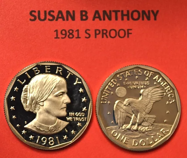 1981 S Susan B. Anthony Dollar GEM DCAM PROOF TYPE !