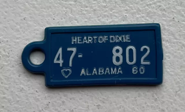 1960 Alabama DAV Tag - AL Mini License Plate Key Chain Tag Veterans