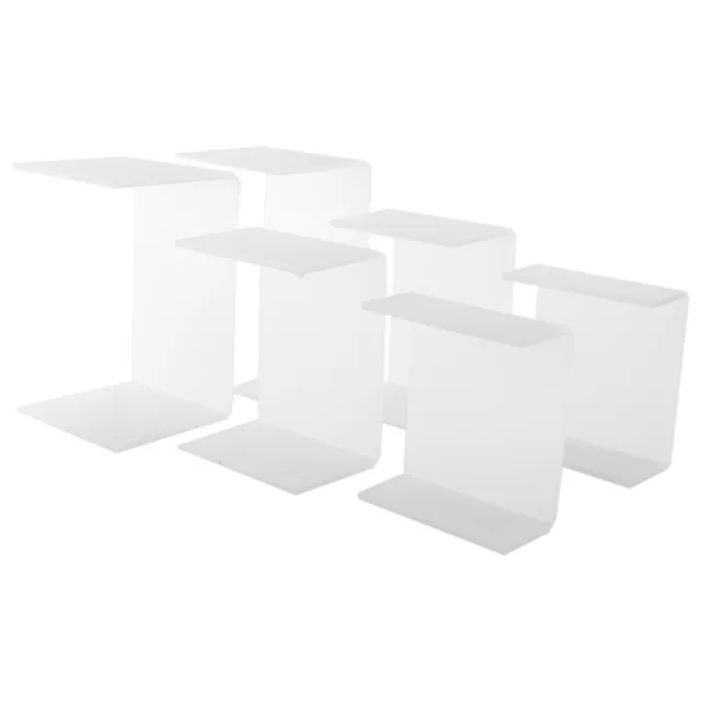 Acrylic Display Risers, Clear Stands Shelf for Display 6Pcs R9O4