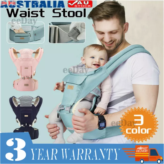 Adjustable Ergonomic Infant Baby Carrier With Hip Seat Stool Wrap Sling Backpack