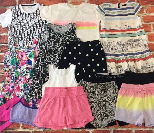 Girls Clothes Bundle 7-8 Years Tops Shorts Dress Playsuit M&S RI TU George etc
